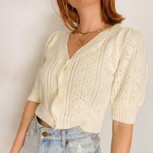 *NEW* Storia cottage-core puff sleeve cardigan